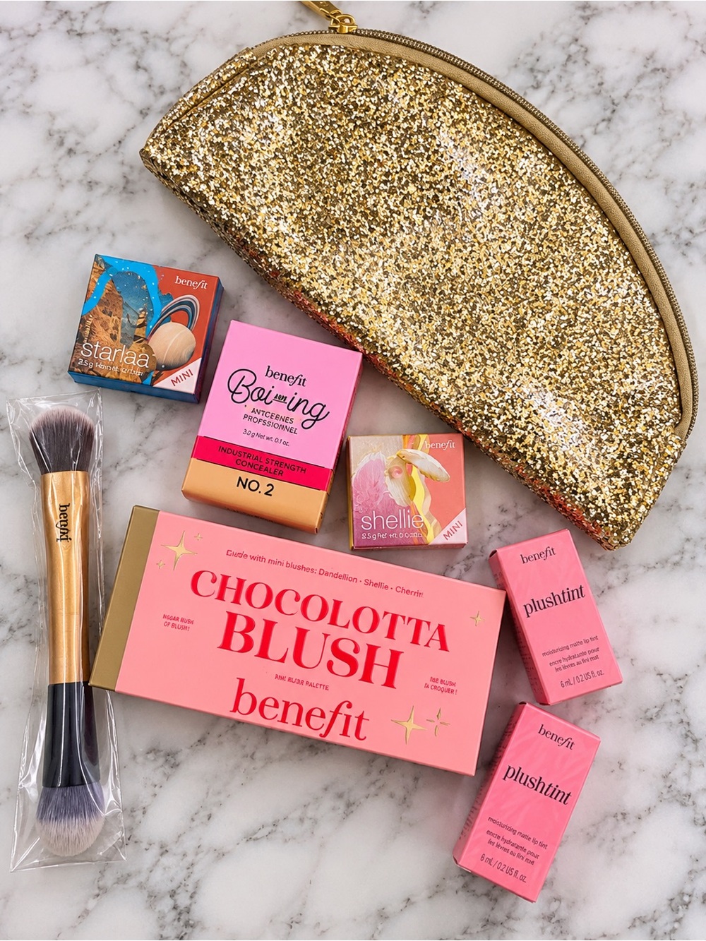 Benefit Cosmetics Makeup Bundle – Blush, Lip Tint, Concealer + Bag 💕✨